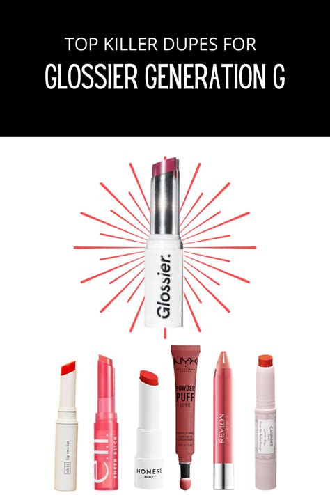 Incredible Dupes For Glossier Gen G Lipsticks .